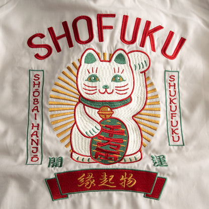 POWER TO THE PEOPLE JAPAN Series MANEKINEKO 開襟 半袖シャツ IVORY