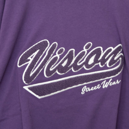 VISION STREET WEAR ヘビーウエイトサガラモックネックロンT PURPLE