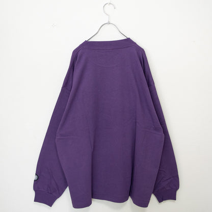 VISION STREET WEAR ヘビーウエイトサガラモックネックロンT PURPLE