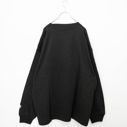 VISION STREET WEAR ヘビーウエイトサガラモックネックロンT BLACK