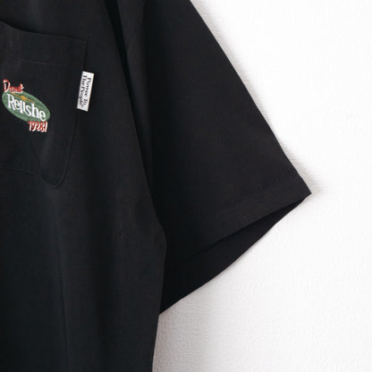 POWER TO THE PEOPLE クリームソーダ 刺繍 半袖シャツ BLACK