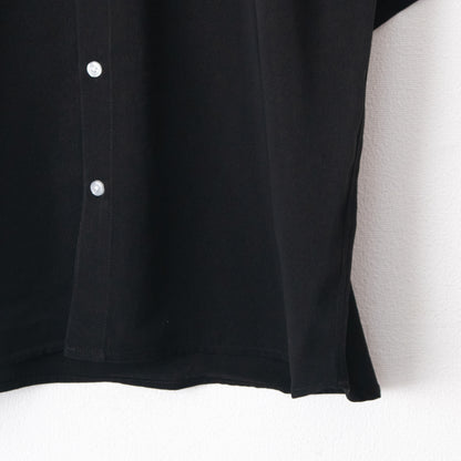 POWER TO THE PEOPLE クリームソーダ 刺繍 半袖シャツ BLACK