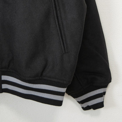 VISION STREET WEAR メルトンコーチ スタジアムジャケット BLACK