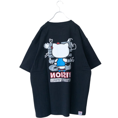 VISION STREET WEAR Sanrio Hello Kitty Front/Back T-Shirt BLACK