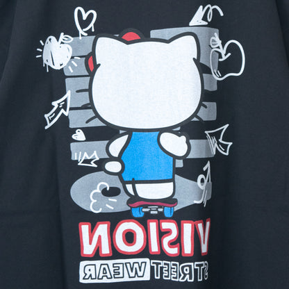 VISION STREET WEAR Sanrio Hello Kitty Front/Back T-Shirt BLACK