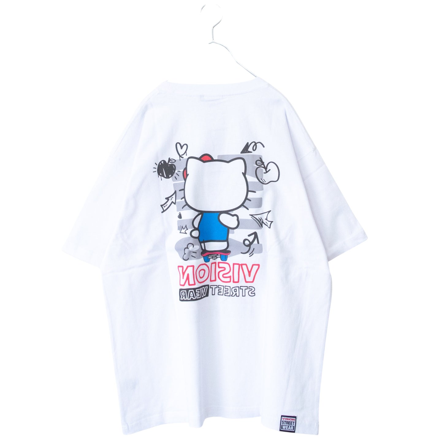 VISION STREET WEAR Sanrio Hello Kitty Front/Back T-Shirt WHITE