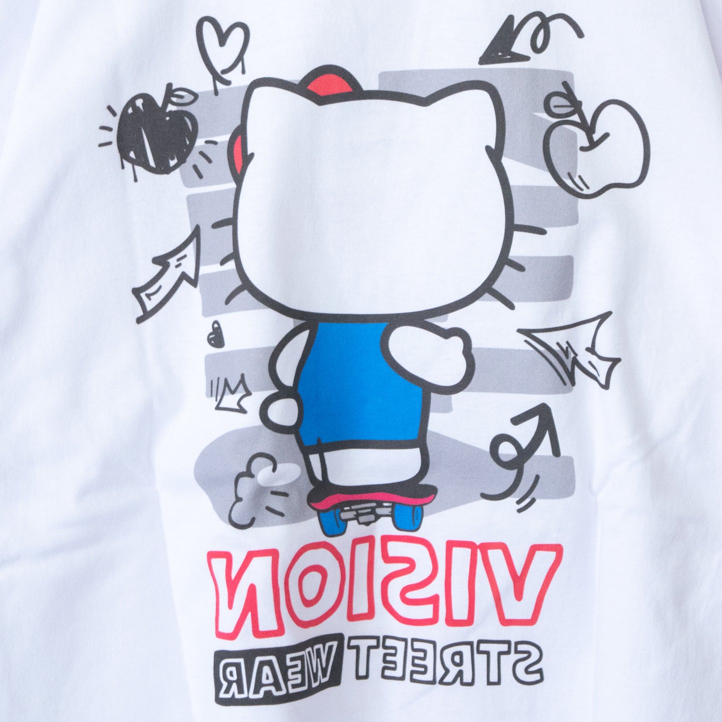 VISION STREET WEAR Sanrio Hello Kitty Front/Back T-Shirt WHITE