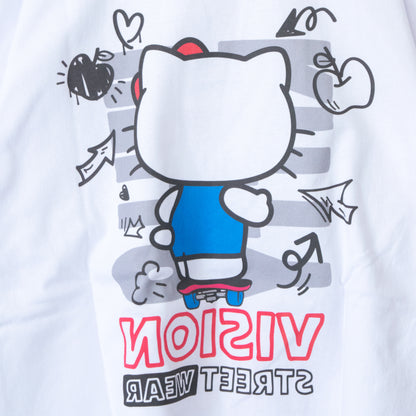 VISION STREET WEAR Sanrio Hello Kitty Front/Back T-Shirt WHITE