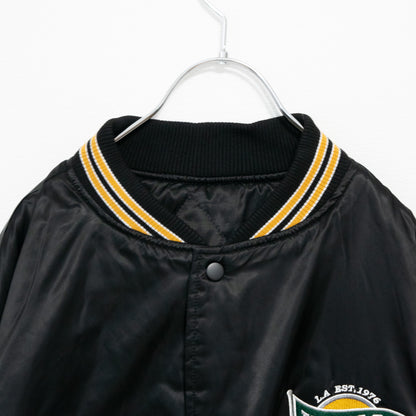 VISION STREET WEAR リバーシブル中綿サテンブルゾン BLACK