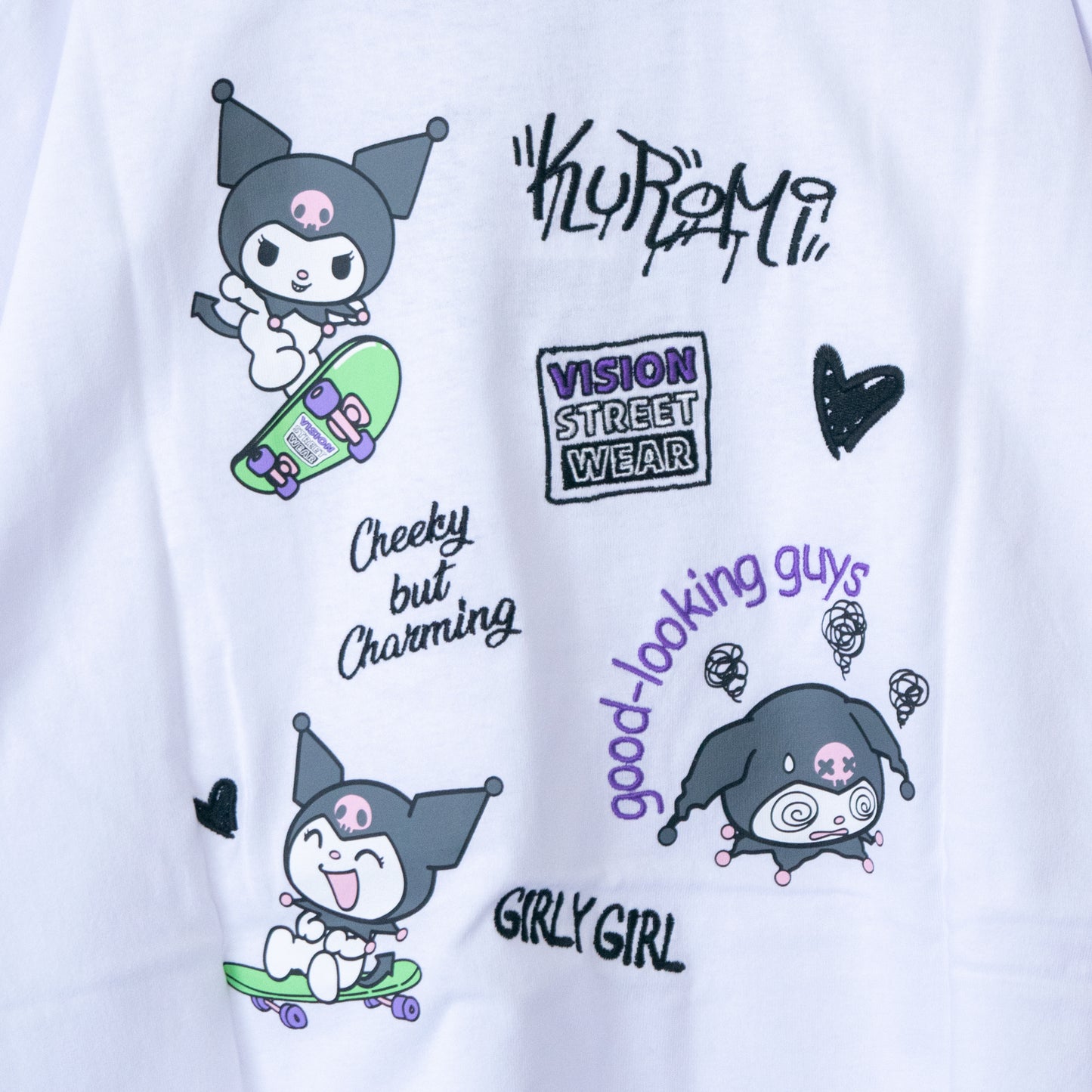 VISION STREET WEAR Sanrio Kuromi T-shirt in Ringer White