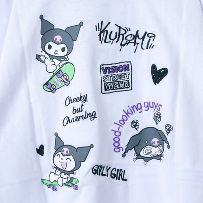 VISION STREET WEAR Sanrio Kuromi T-shirt in Ringer White
