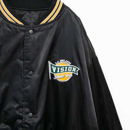 VISION STREET WEAR リバーシブル中綿サテンブルゾン BLACK