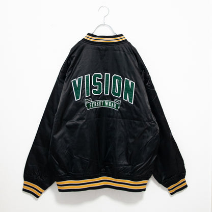 VISION STREET WEAR リバーシブル中綿サテンブルゾン BLACK