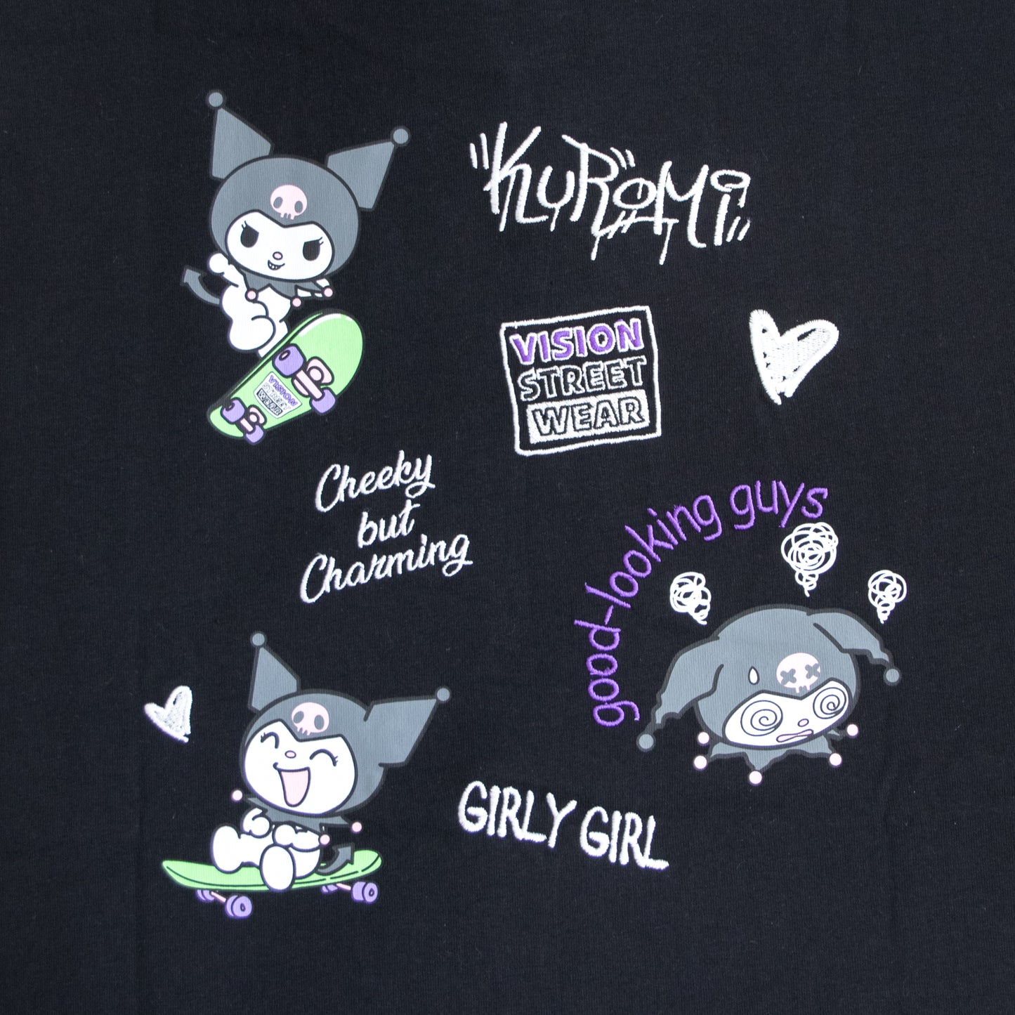 VISION STREET WEAR Sanrio Kuromi T-shirt BLACK