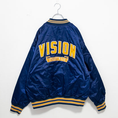 VISION STREET WEAR リバーシブル中綿サテンブルゾン NAVY ネイビー