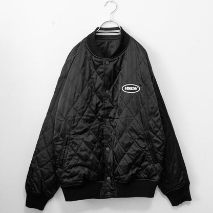 VISION STREET WEAR リバーシブル中綿サテンブルゾン BLACK