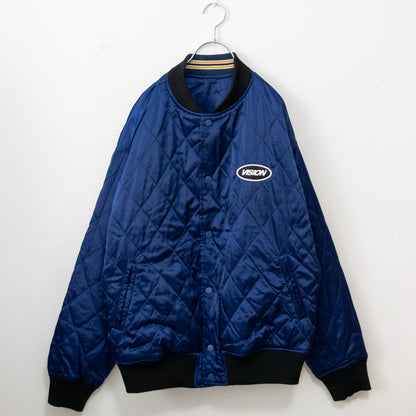 VISION STREET WEAR リバーシブル中綿サテンブルゾン NAVY ネイビー