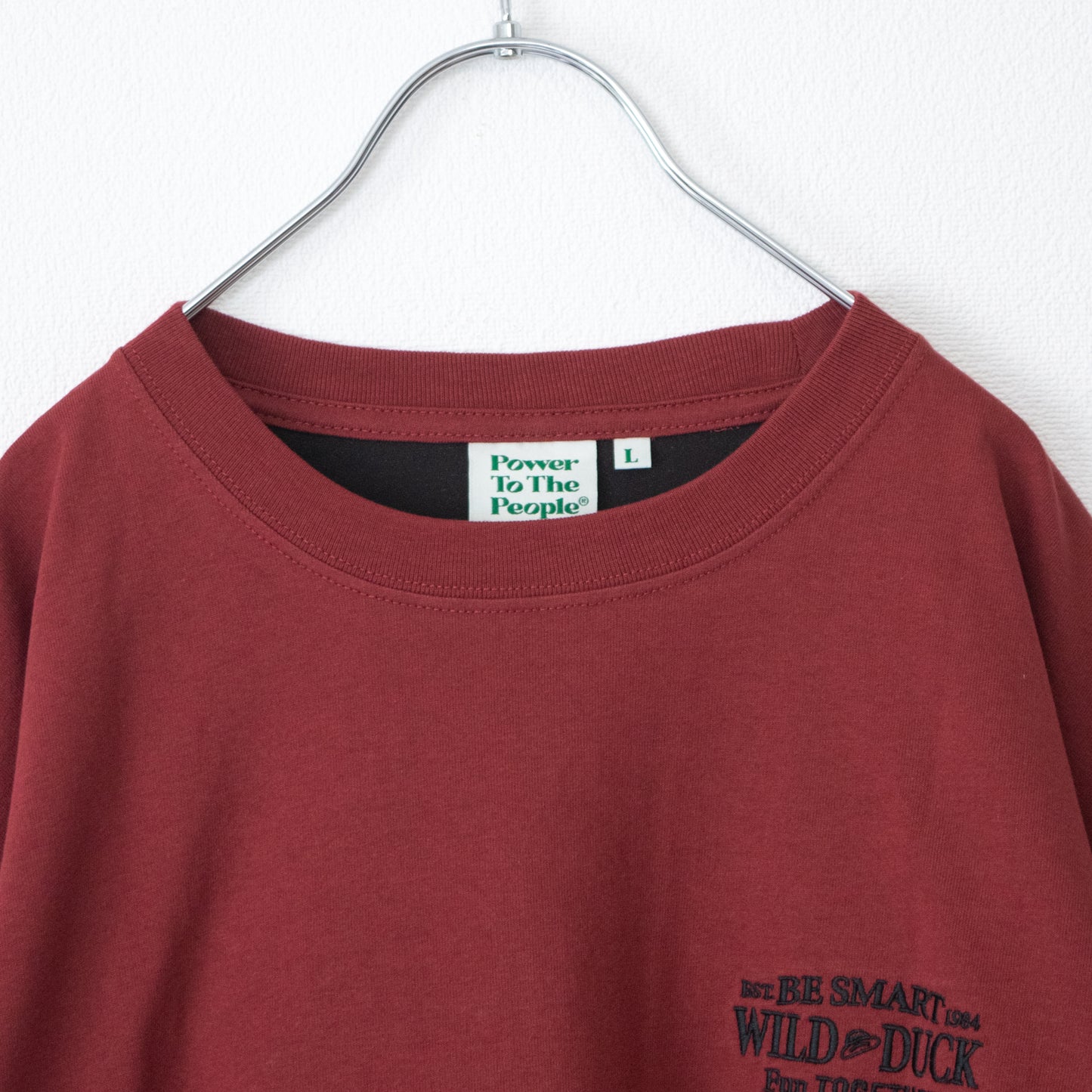 DUCK 刺繍 Tシャツ WINE