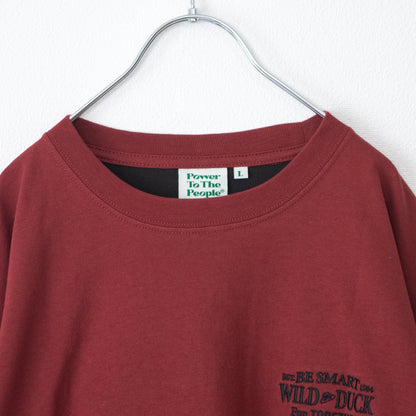 DUCK 刺繍 Tシャツ WINE