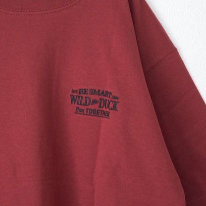 DUCK 刺繍 Tシャツ WINE