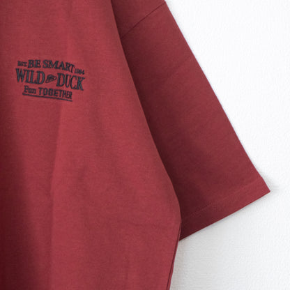 DUCK 刺繍 Tシャツ WINE