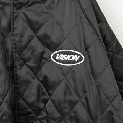 VISION STREET WEAR リバーシブル中綿サテンブルゾン BLACK