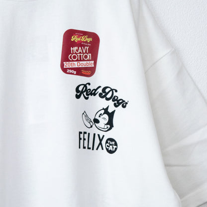 FELIX THE CAT RedDogs コラボ Tシャツ Beach WHITE