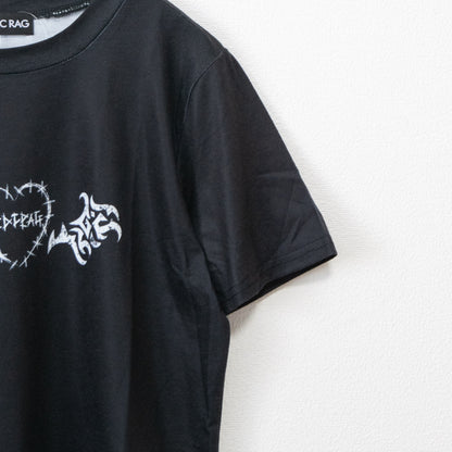 ACDC RAG WING HEART Chibi T short sleeve T-shirt BLACK