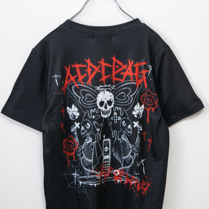 ACDC RAG WING HEART Chibi T short sleeve T-shirt BLACK