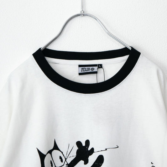 FELIX THE CAT  リンガー Tシャツ IVORY