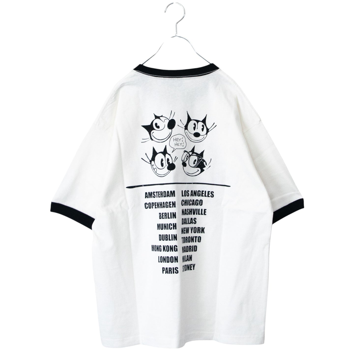 FELIX THE CAT  リンガー Tシャツ IVORY