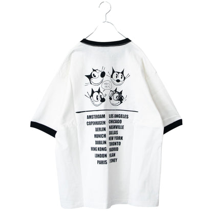 FELIX THE CAT  リンガー Tシャツ IVORY