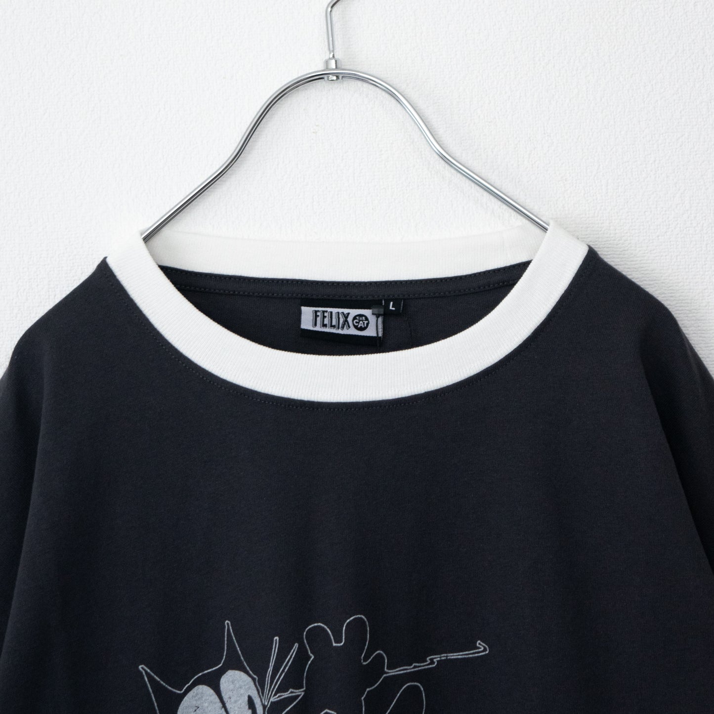 FELIX THE CAT  リンガー Tシャツ CHARCOAL