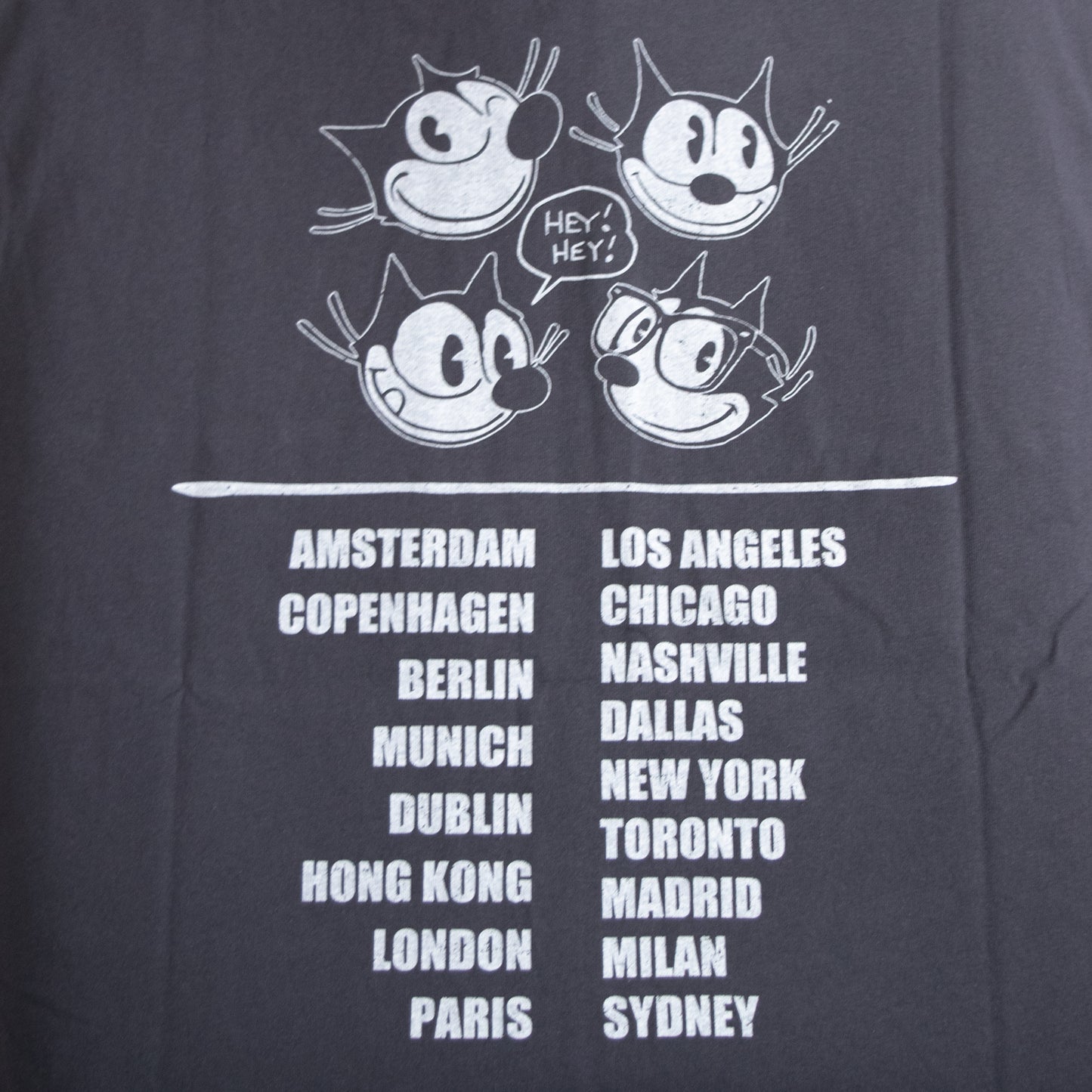 FELIX THE CAT  リンガー Tシャツ CHARCOAL