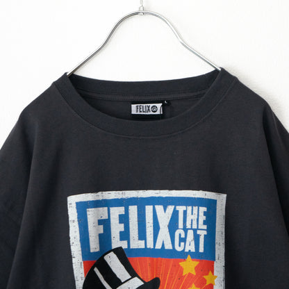 FELIX THE CAT Hat Poster T-Shirt CHARCOAL
