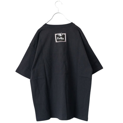 FELIX THE CAT Hat Poster T-Shirt CHARCOAL