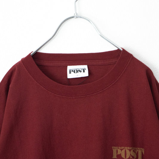 POST Going＆coming プリント Tシャツ WINE