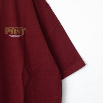POST Going＆coming プリント Tシャツ WINE