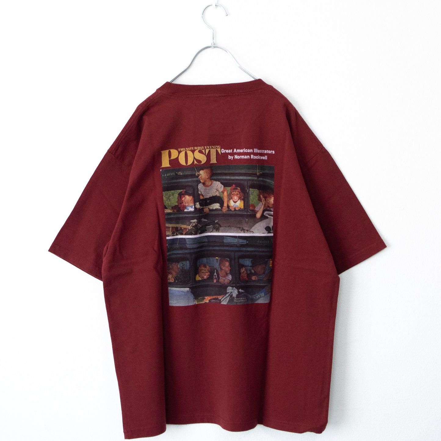 POST Going＆coming プリント Tシャツ WINE