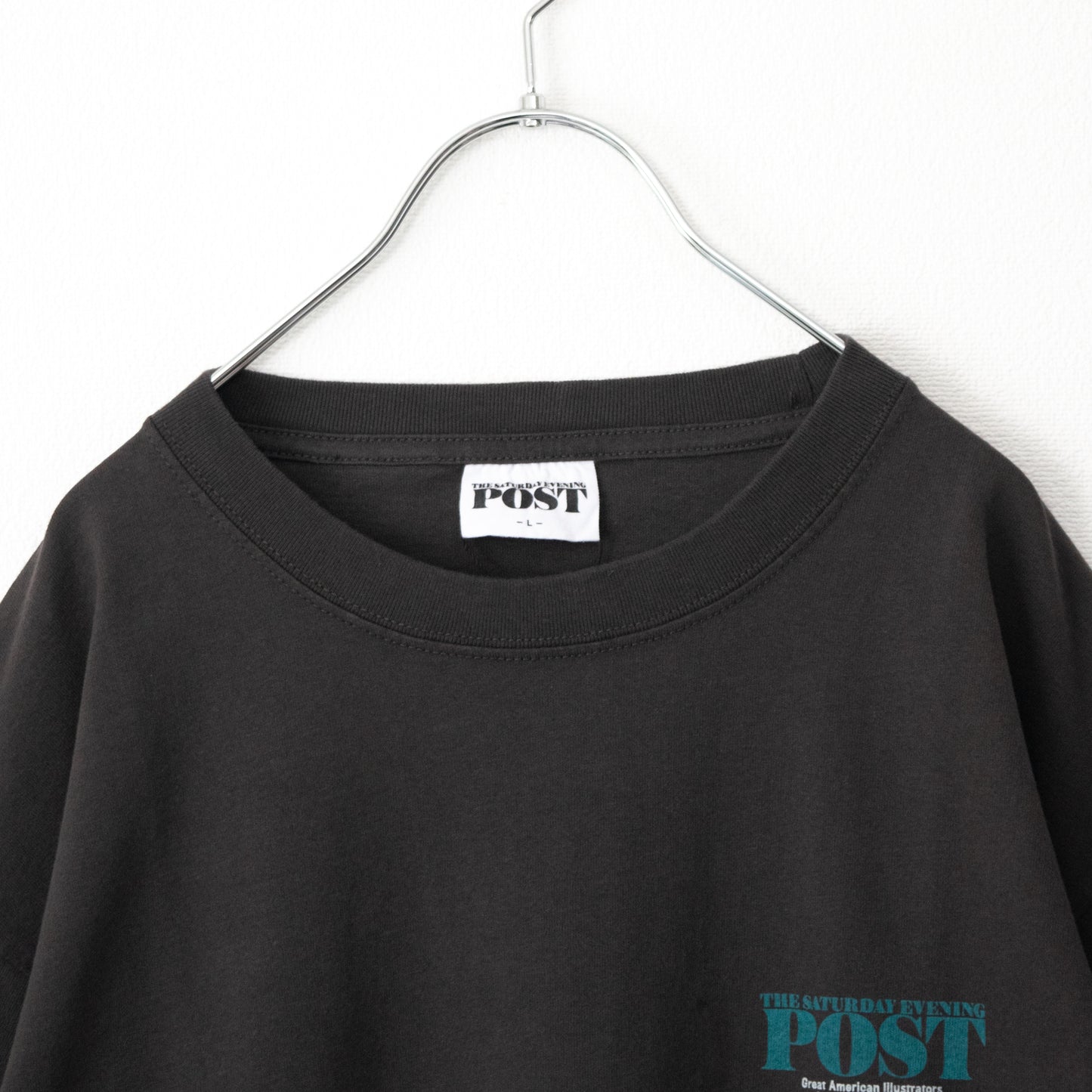 POST Going＆coming プリント Tシャツ CHARCOAL