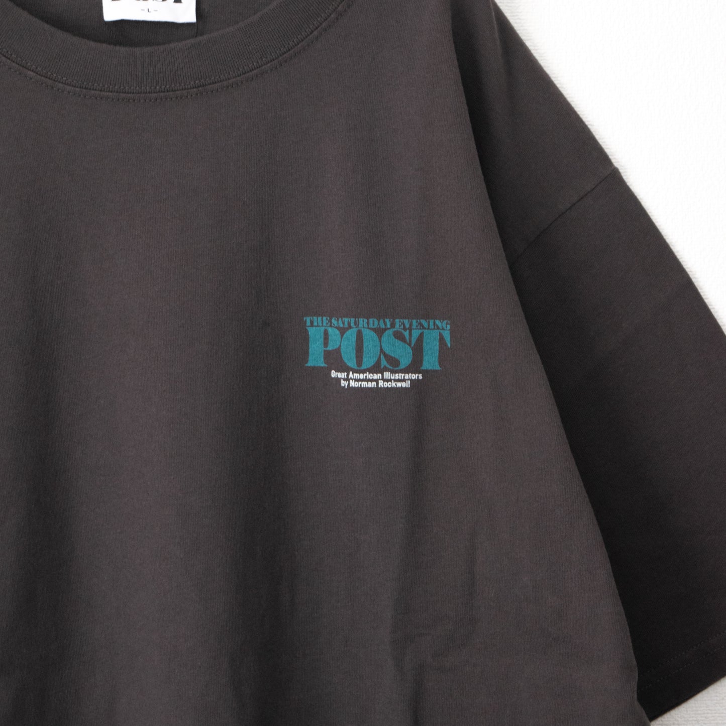 POST Going＆coming プリント Tシャツ CHARCOAL