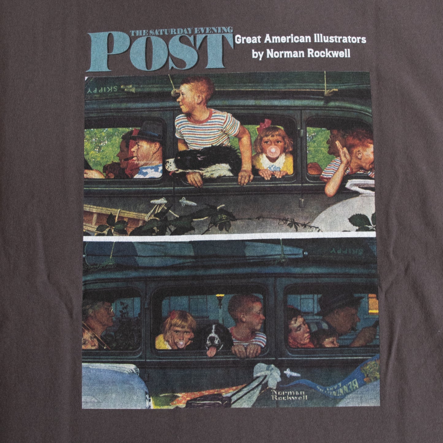 POST Going＆coming プリント Tシャツ CHARCOAL