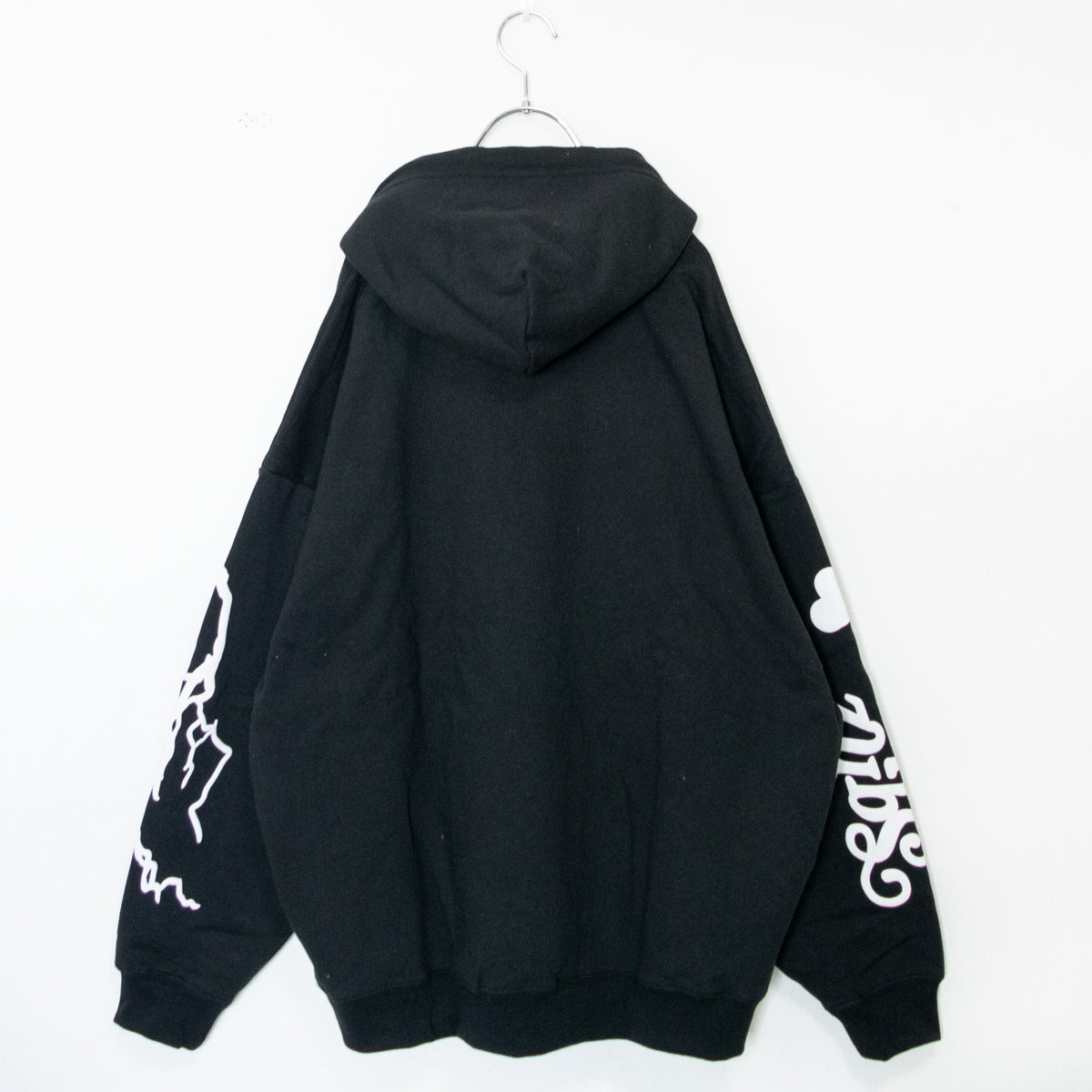 SEQUENZ Flower Foam Print Hoodie BLACK