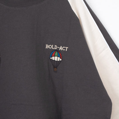 POWER TO THE PEOPLE 虎＆龍刺繍 スカジャンTシャツ CHARCOAL