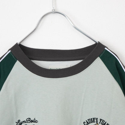 POWER TO THE PEOPLE タイガー刺繍 スカジャンTシャツ MINT BLUE