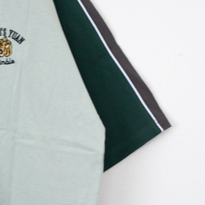 POWER TO THE PEOPLE タイガー刺繍 スカジャンTシャツ MINT BLUE