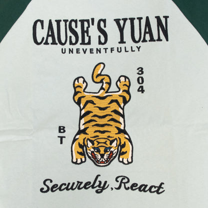 POWER TO THE PEOPLE タイガー刺繍 スカジャンTシャツ MINT BLUE