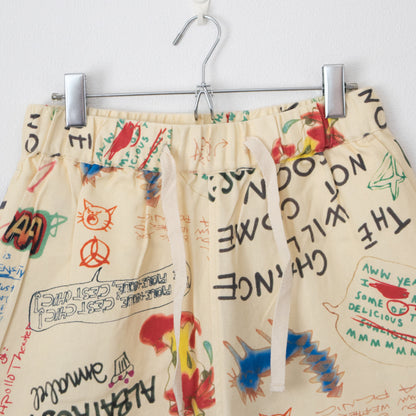 Revo. Illustrated Easy Pants in Red