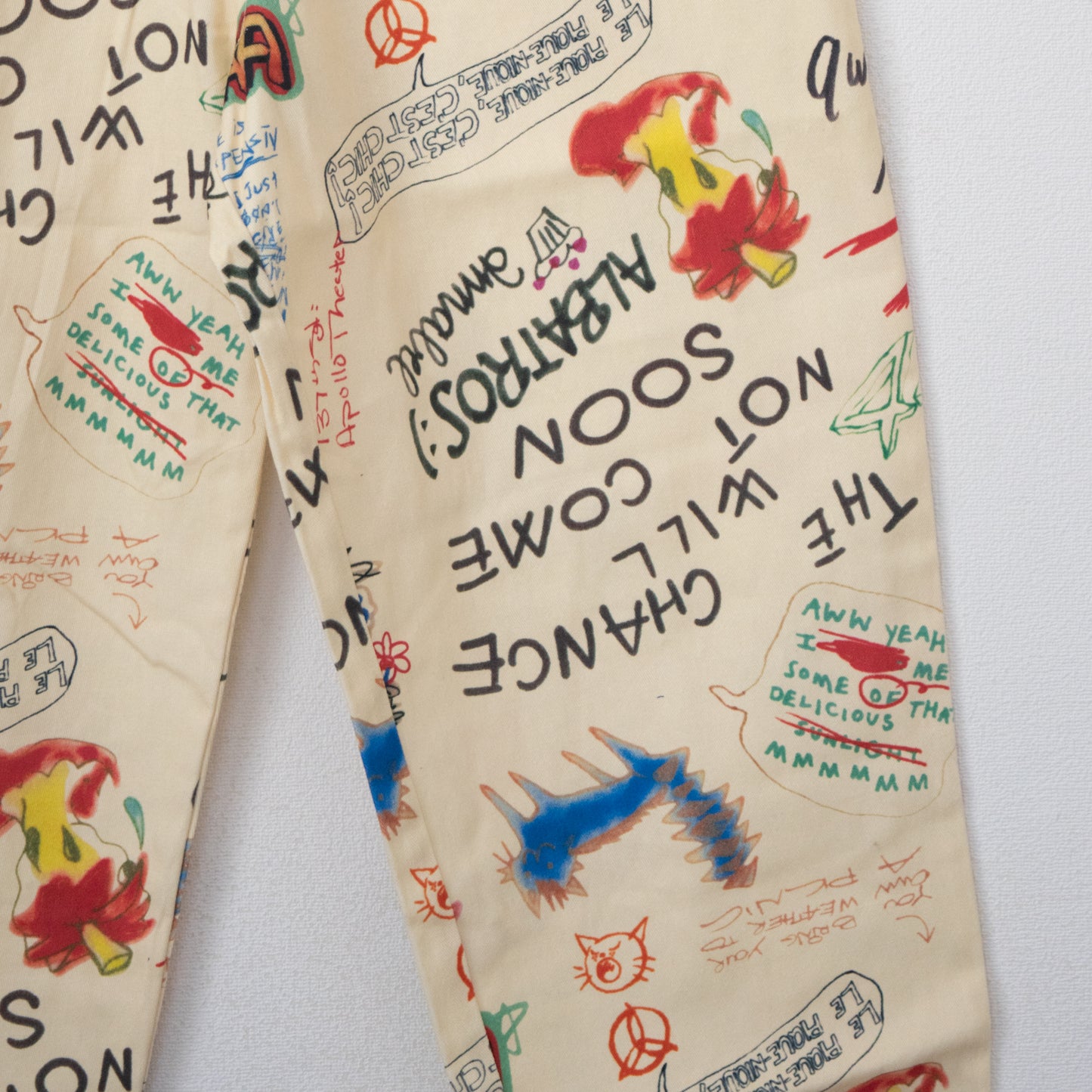 Revo. Illustrated Easy Pants in Red