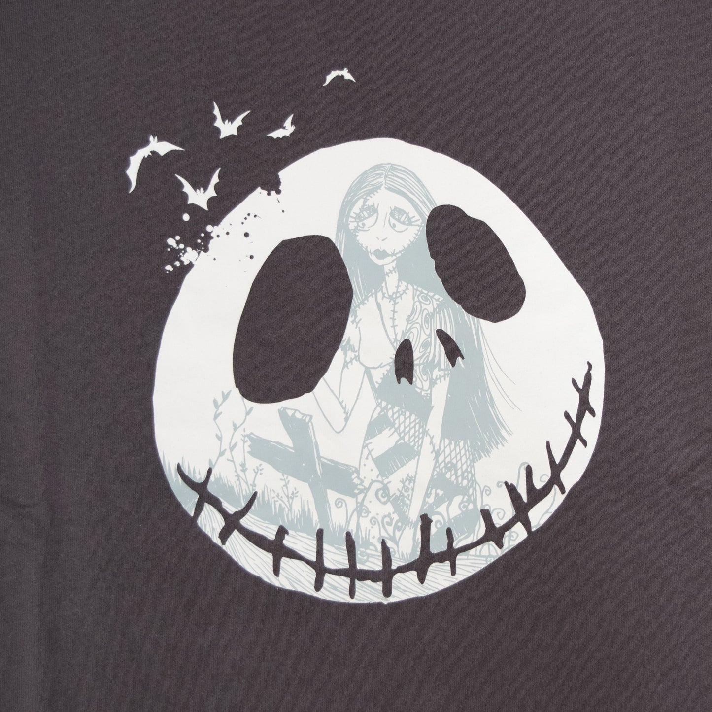 ナイトメアー・ビフォア・クリスマス Jack Face Tシャツ CHARCOAL